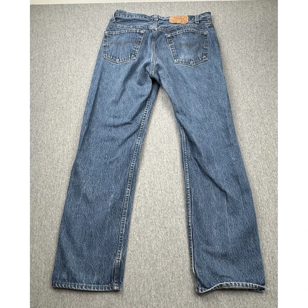 LEVIS 501 xx Made in USA Button Fly Denim Blue Jeans 34x30 90s Y2K Vtg Cotton